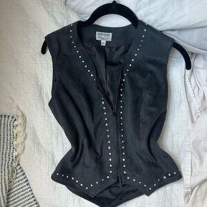 Black Studded Women's Top